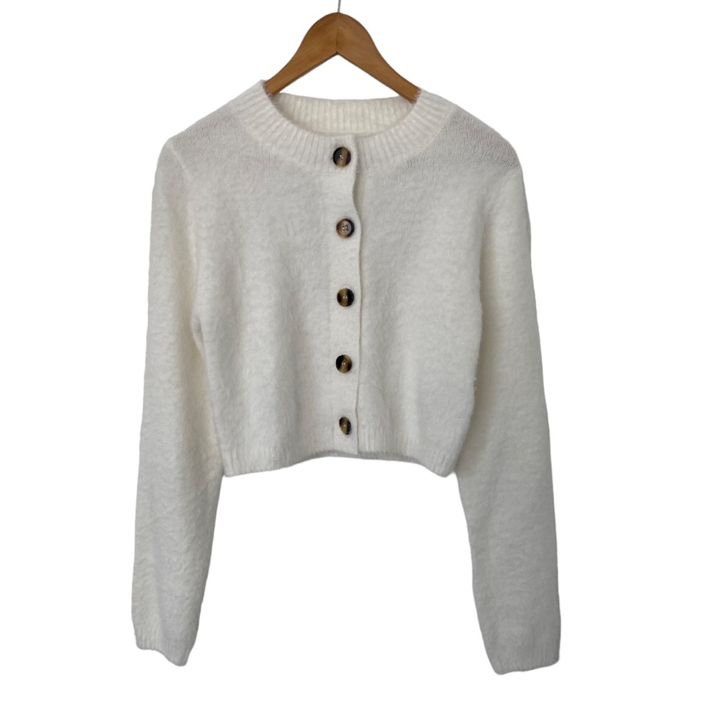 Womens H&M Super Soft White Cardigan Small